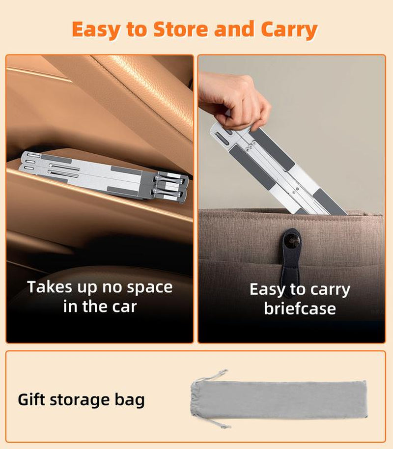 Remilar Car Laptop Mount Steering Wheel Tray Holder, Height Adjustable Car Desk for Laptop Computer Tablet, Foldable Portable Lap Laptop Stand for Car Vehicle Workstation Accessories Truck SUV Tesla