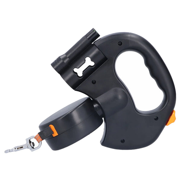 Dual Retractable Reflective Dog Leash With LED Light