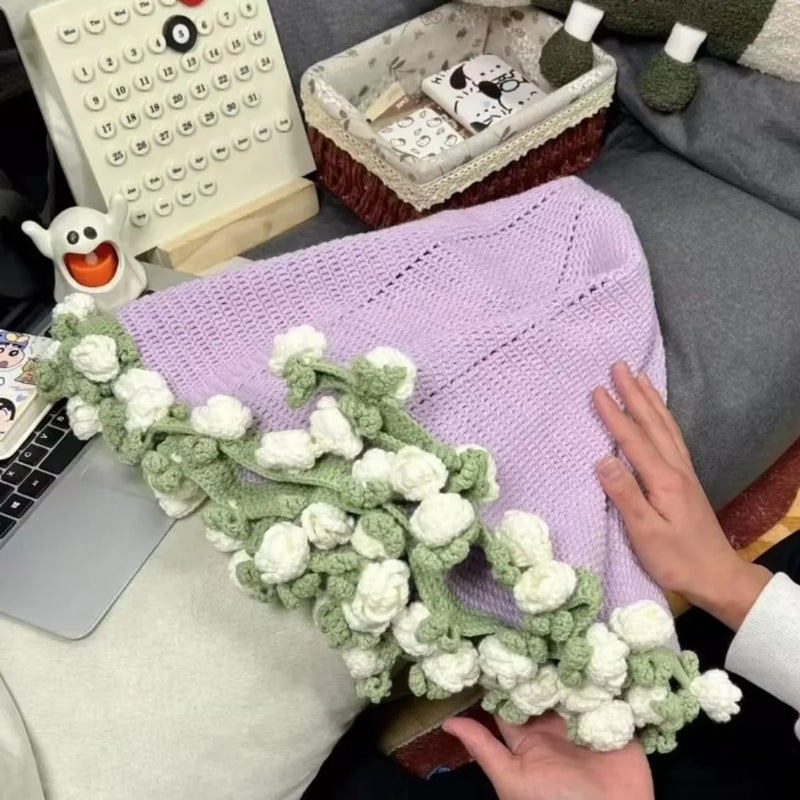 Crochet Rose Bouquet Blanket 80cm