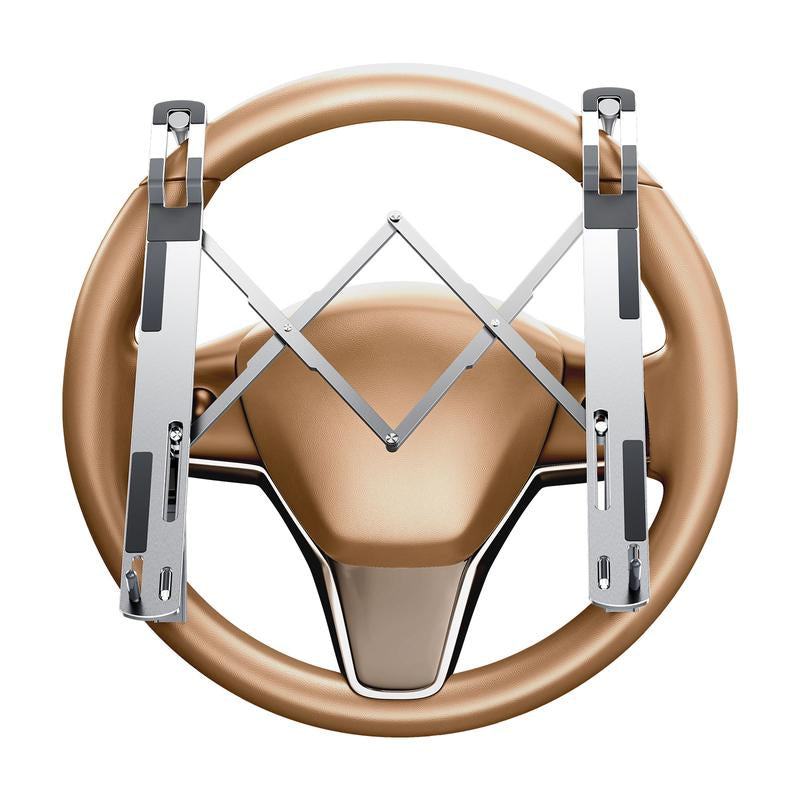 Remilar Car Laptop Mount Steering Wheel Tray Holder, Height Adjustable Car Desk for Laptop Computer Tablet, Foldable Portable Lap Laptop Stand for Car Vehicle Workstation Accessories Truck SUV Tesla