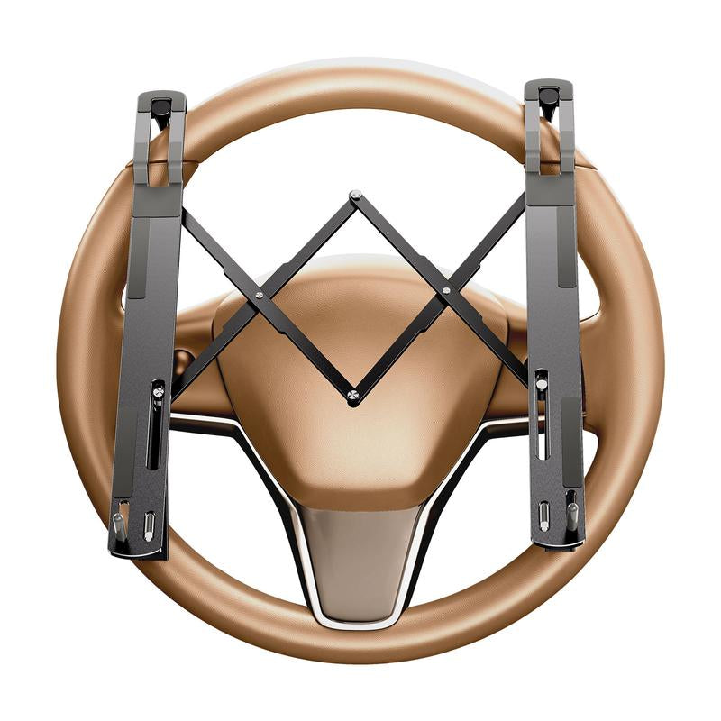 Remilar Car Laptop Mount Steering Wheel Tray Holder, Height Adjustable Car Desk for Laptop Computer Tablet, Foldable Portable Lap Laptop Stand for Car Vehicle Workstation Accessories Truck SUV Tesla